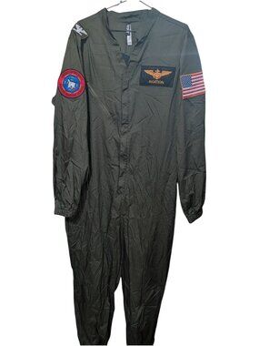 Flight Suit Costume Size S/M (see measurements) 100% Cotton NWT